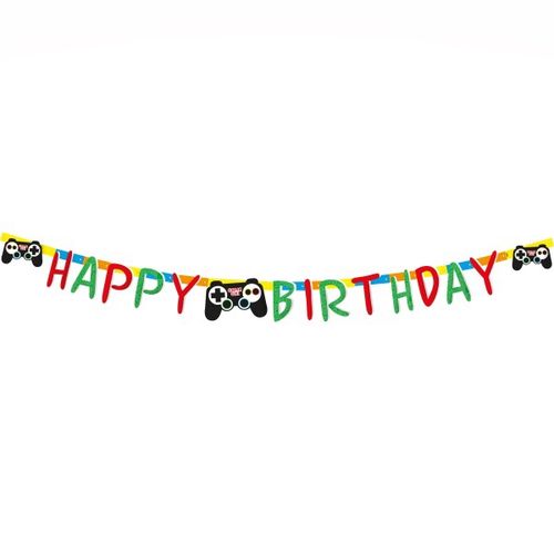 Banner Happy Birthday Game Controller 2 m